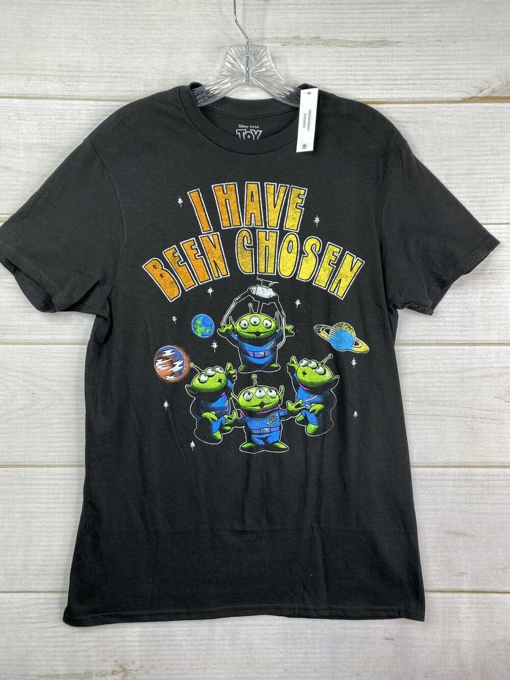 Disney Toy Story T-Shirt Men's M Short Sleeve I Have Been Chosen Alien Black NWT
